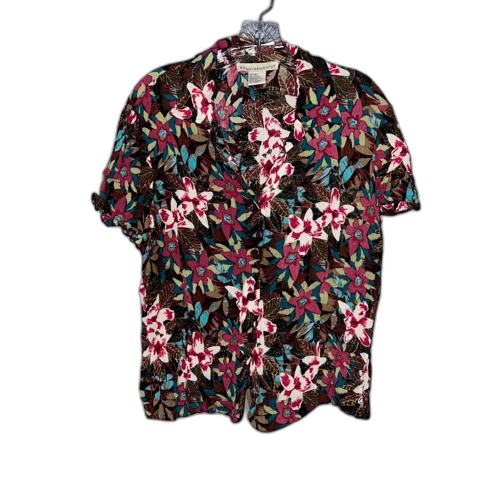 Floral Hawaiian Style Resortwear Tropical Women's Button Down Top